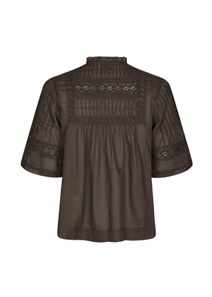 Siama s voile bluse Mørkebrun Neo Noir 